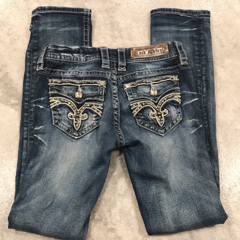 Rock Revival Ruella Straight Jeans Size 26 - Picture 1 of 11